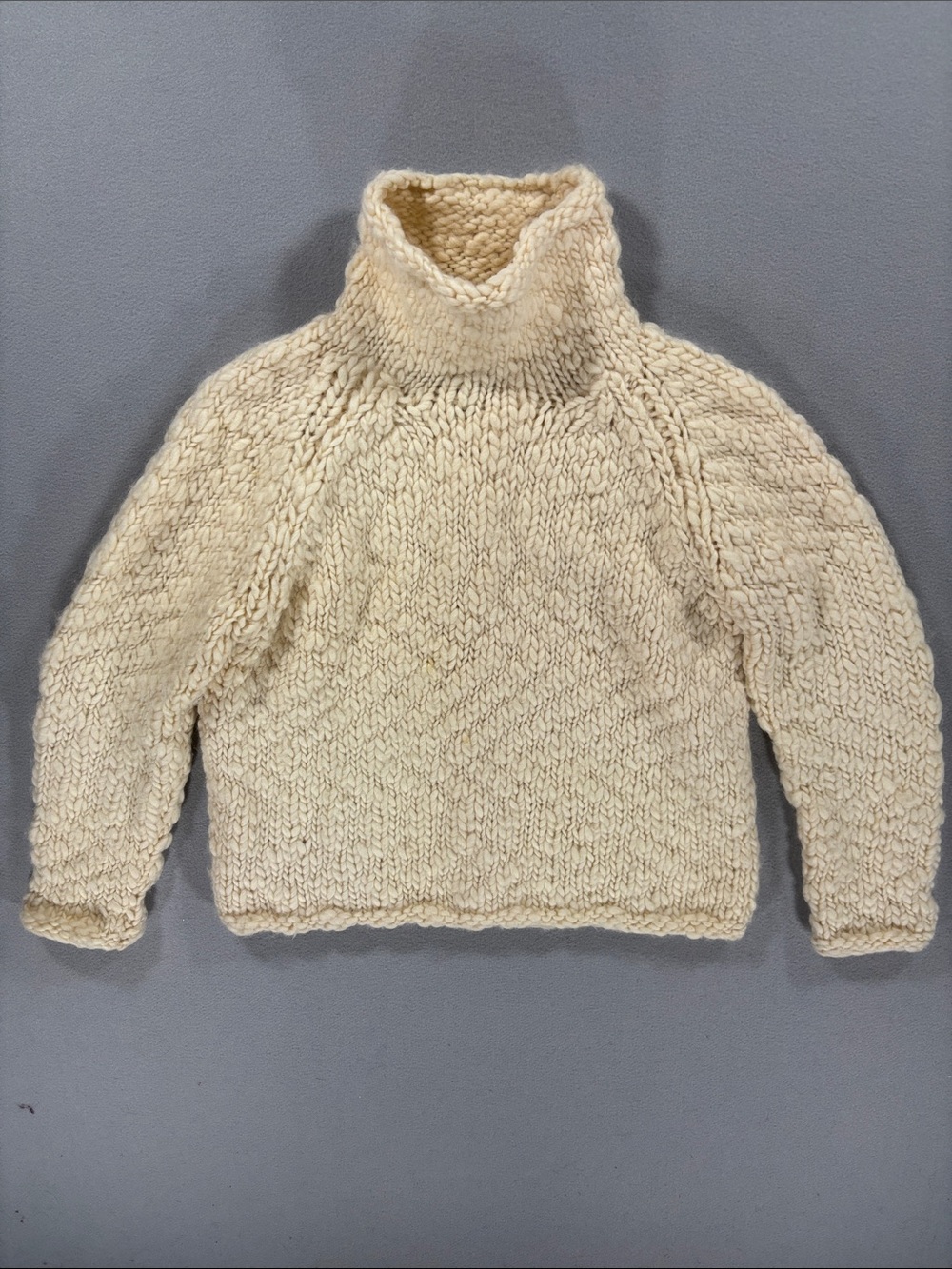Classiques Entier Chunky Turtleneck Sweater in Cream wool small